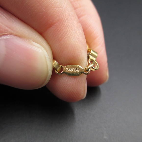 Gold Tone 18 Inch 24k Gold Bonded Beaded Necklace - Picture 5 of 6